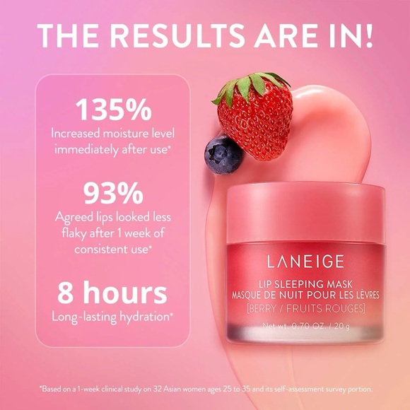LANEIGE Lip Sleeping Mask Ex Hydration with Vitamin C Set Of 2 (BERRY) - Picture 7 of 17